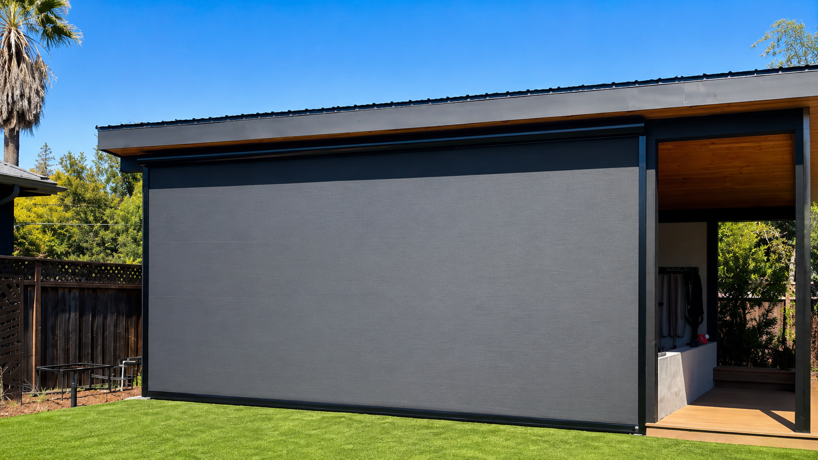 Motorized Screens — Tampa Bay installation